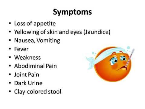 The Symptoms of Hepititis...